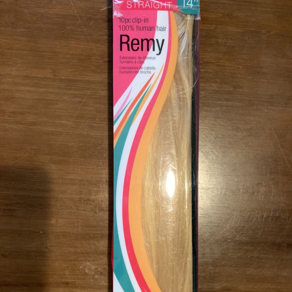 8 piece clip-in,  14",  100% human hair